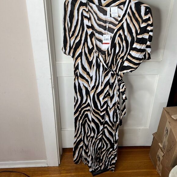 Trina Turk VIVANT MIDI WRAP DRESS Swim Cover Up NWT XS - Picture 2 of 9